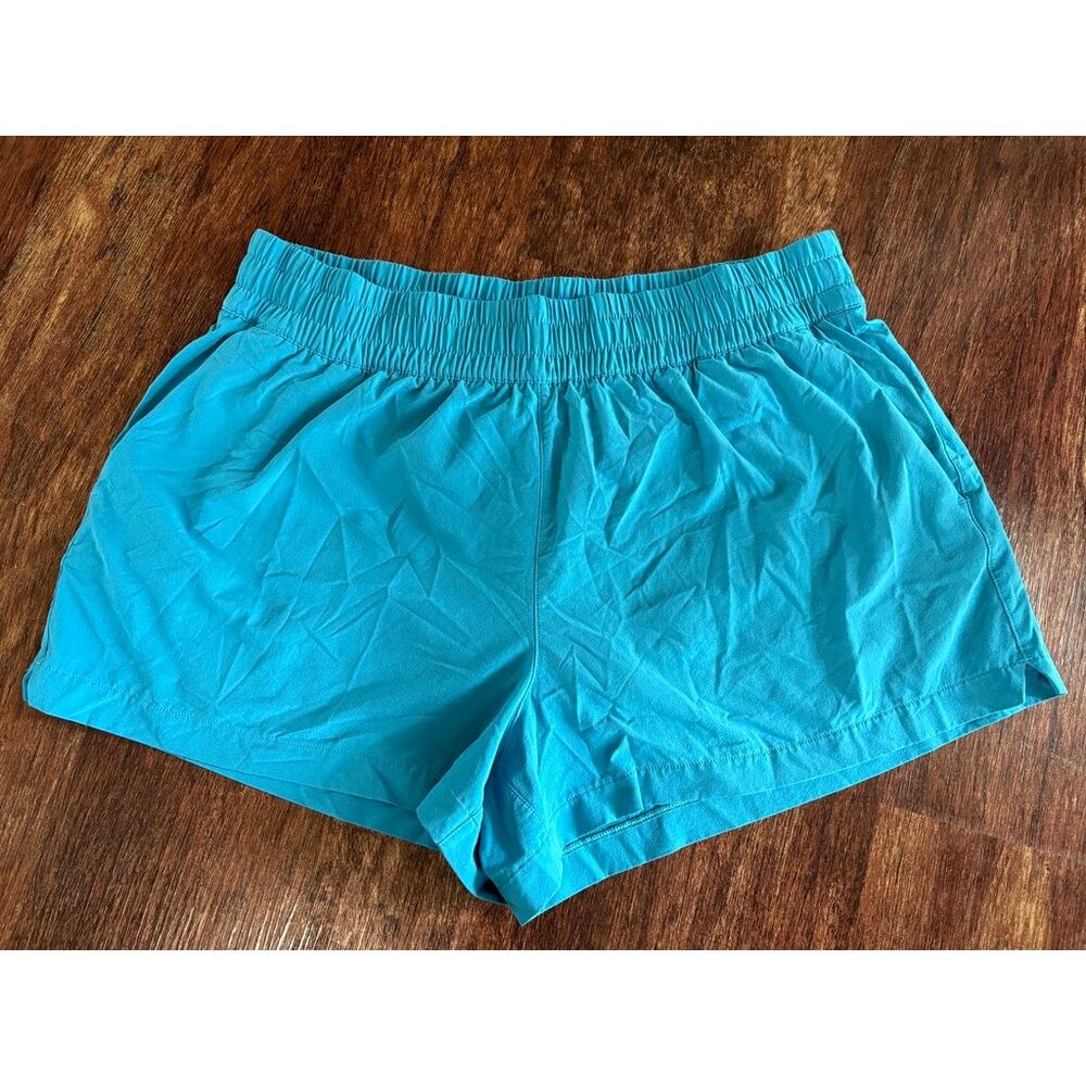 Athleta Weekender High Rise 3" Run Short Blue Teal Size Medium